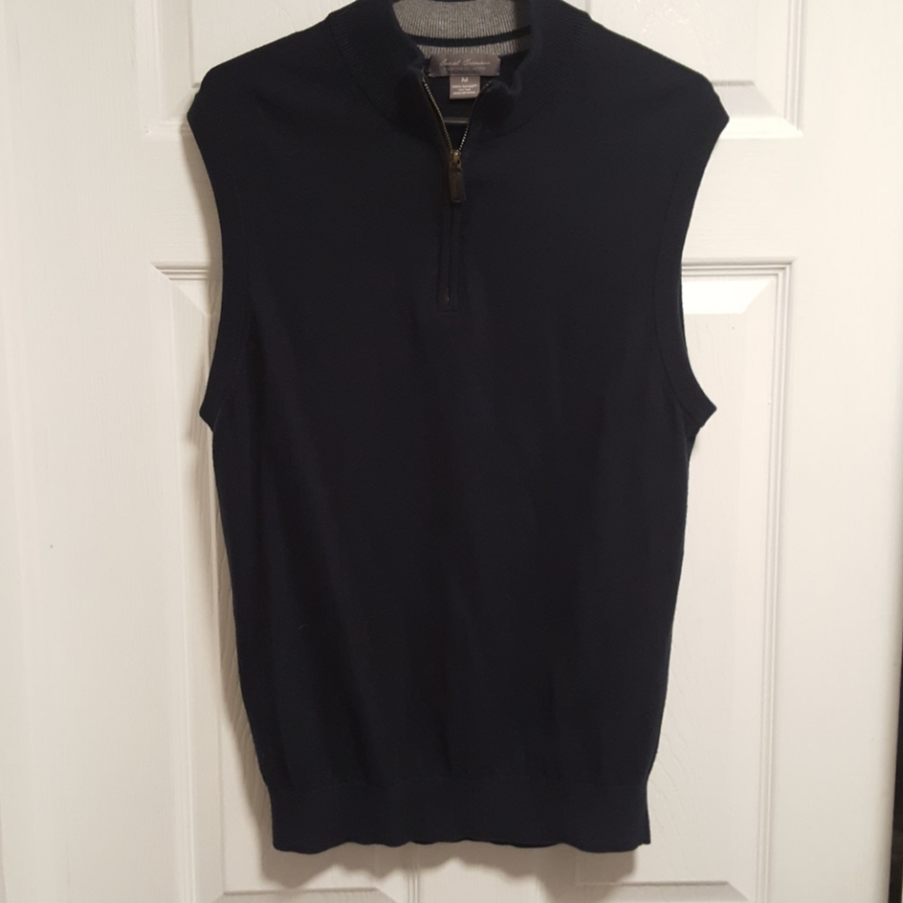 Blue quarter zip vest